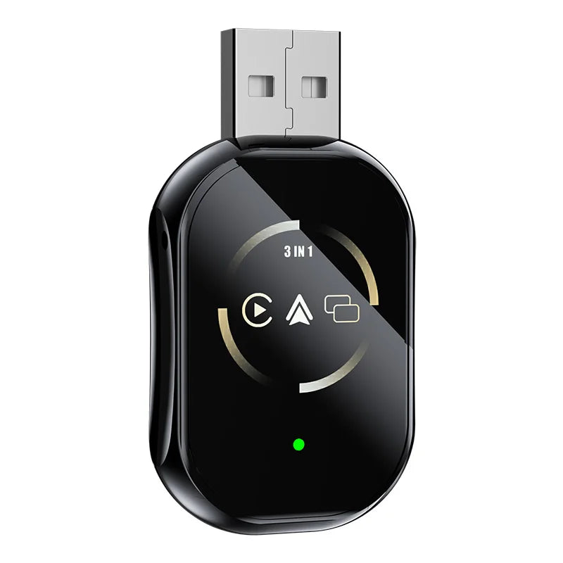 Adattatore Wireless 3-in-1: CarPlay, Android Auto e Mirror Link – Convertitore USB Plug & Play
