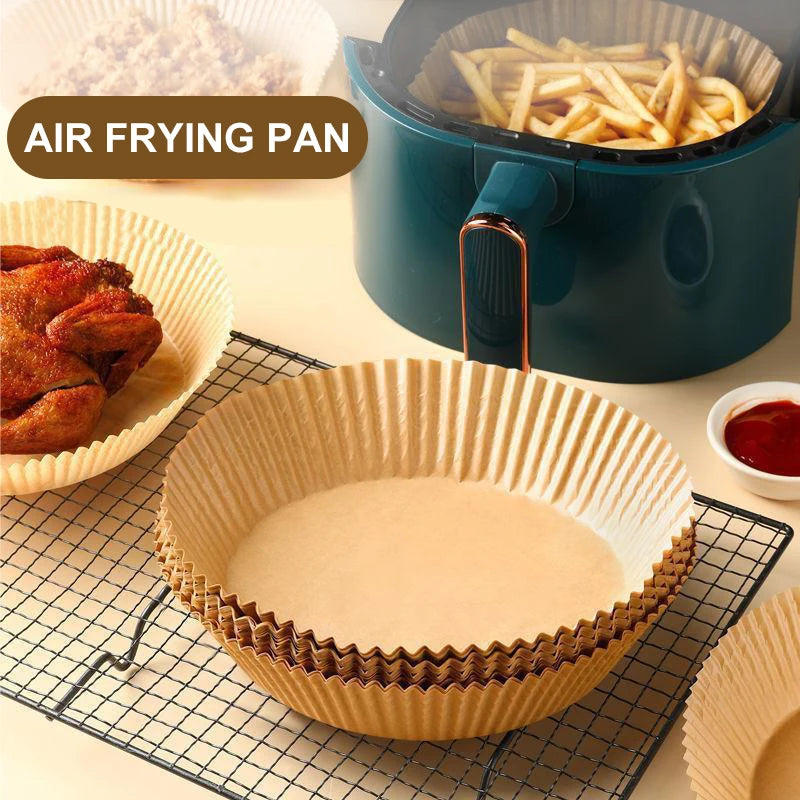 50 pz Friggitrice Ad Aria Usa E Getta Fodere di Carta Speciale Carta Da Forno A Prova di Olio Carta Assorbente Per AirFryer Micro-onde