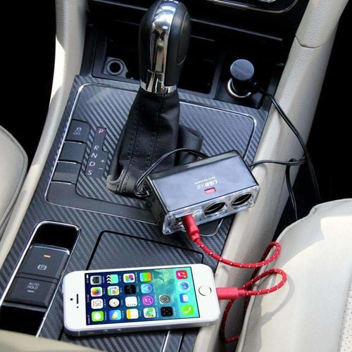 Sdoppiatore Accendisigari AMZER 12V/24V – Adattatore Auto a 2 Prese con Protezione da Sovraccarico