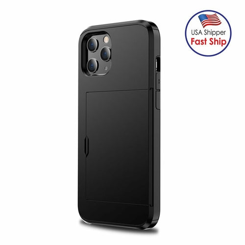 Custodia Hybrid Amzer con Porta Carte e Clip da Cintura per iPhone 12 – Protezione Rugged 3-in-1