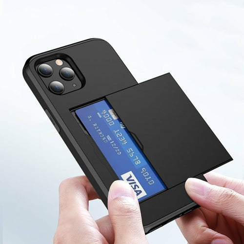 Custodia Hybrid Amzer con Porta Carte e Clip da Cintura per iPhone 12 – Protezione Rugged 3-in-1