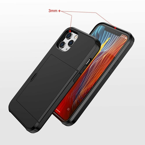 Custodia Hybrid Amzer con Porta Carte e Clip da Cintura per iPhone 12 – Protezione Rugged 3-in-1