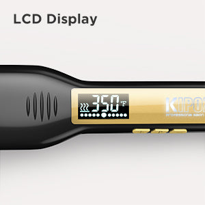 KIPOZI Piastra Capelli Professionale Titanio 230°C Display LCD Digitale Riscaldamento Veloce