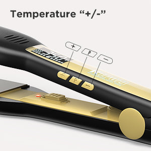 KIPOZI Piastra Capelli Professionale Titanio 230°C Display LCD Digitale Riscaldamento Veloce