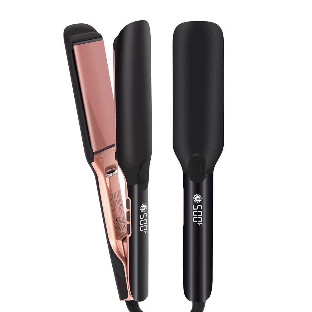 Piastra Capelli Professionale 500°F 260°C Piastre Larghe Ioni Plasma Anticrespo Trattamento Cheratina