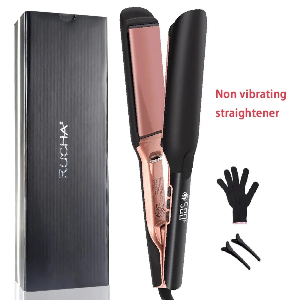 Piastra Capelli Professionale 500°F 260°C Piastre Larghe Ioni Plasma Anticrespo Trattamento Cheratina