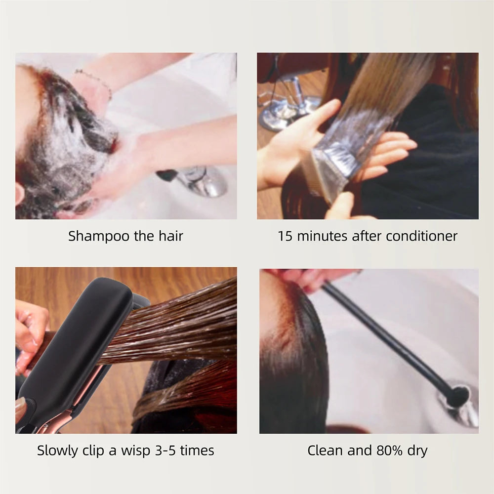 Piastra Capelli Professionale 500°F 260°C Piastre Larghe Ioni Plasma Anticrespo Trattamento Cheratina