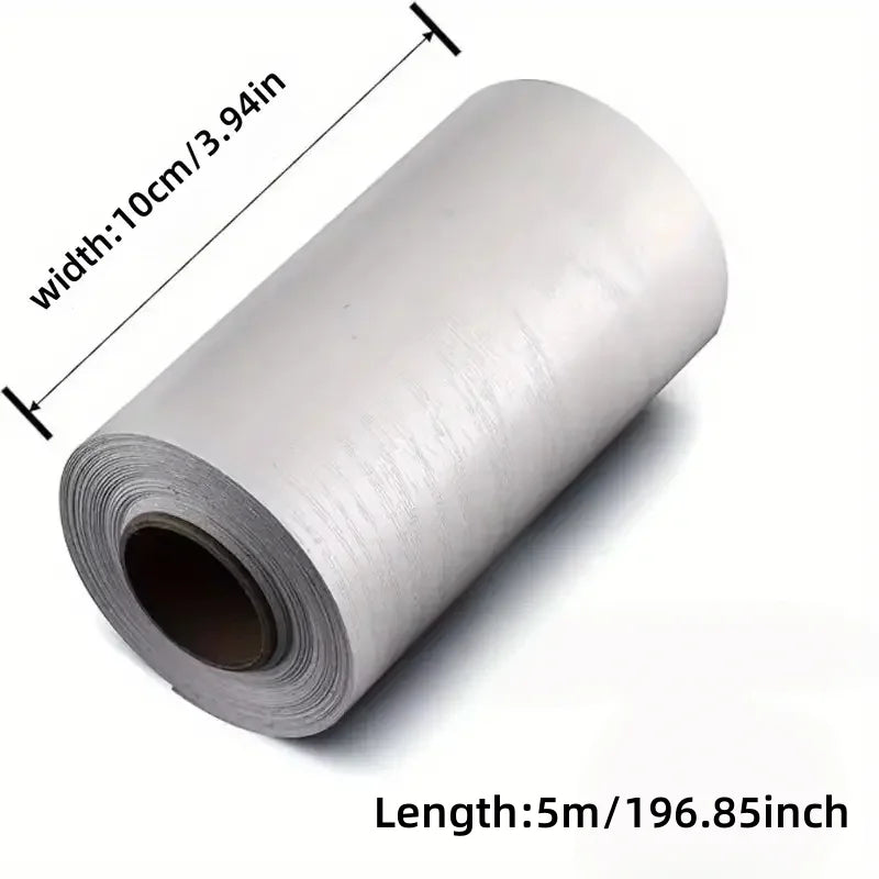 1PC 5mx10cm Adesivo da parete con linea di battiscopa in venature del legno addensato, decorazione autoadesiva per l'angolo della parete della camera da letto del soggiorno
