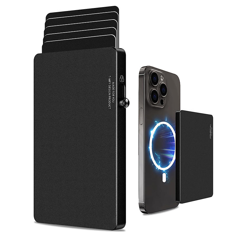 TOYFID Portafoglio personalizzato Slim Basic RFID Pop Up Slide interamente in alluminio per uomo