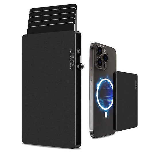 TOYFID Portafoglio personalizzato Slim Basic RFID Pop Up Slide interamente in alluminio per uomo