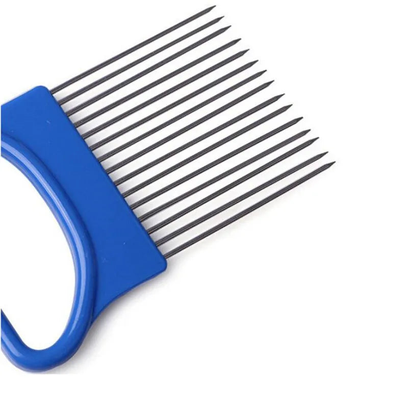 Multi-purpose Onion Cutter Stainless Steel Plastic Vegetable Slicer Tomato Cutter Metal Meat Needle Kitchen Accessories Gadgets