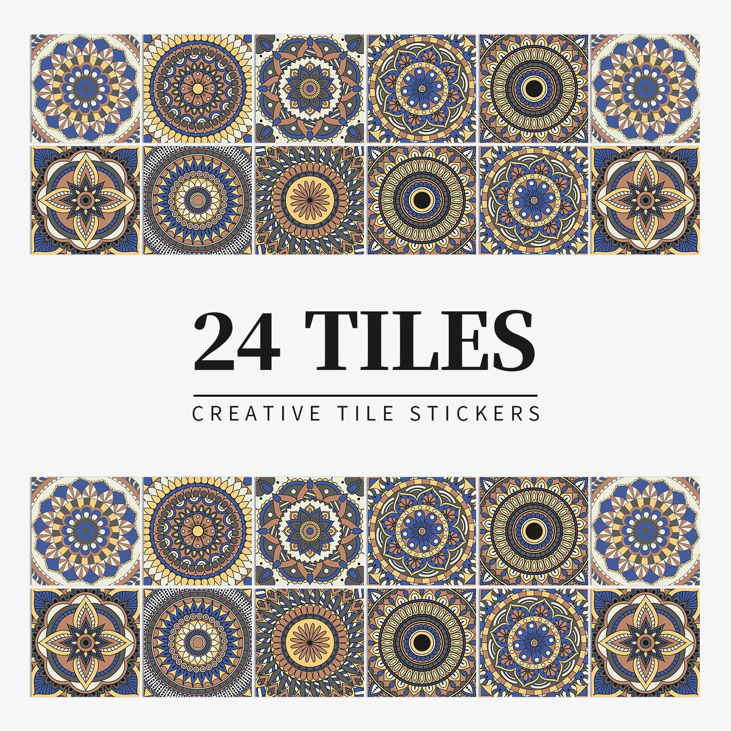 24pcs/set Light Color Tiles Sticker Wall Stickers Kitchen Bathroom Home Renovation Wallpaper Waterproof Self-adhesive Wall Decal