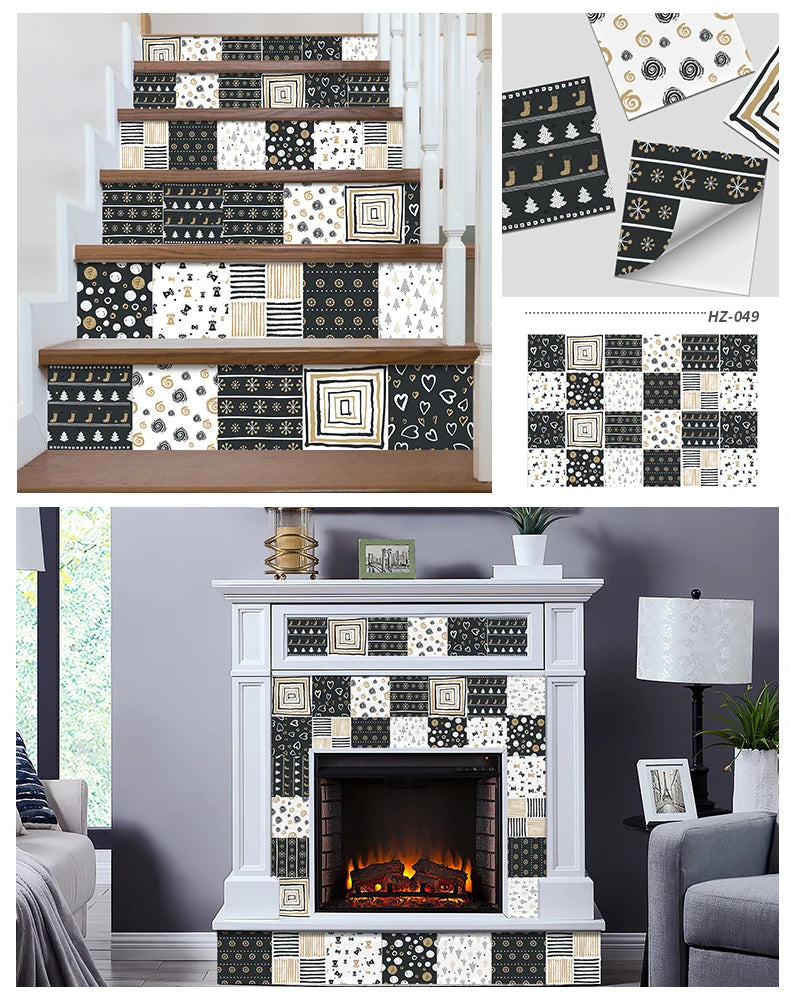 24pcs/set Light Color Tiles Sticker Wall Stickers Kitchen Bathroom Home Renovation Wallpaper Waterproof Self-adhesive Wall Decal