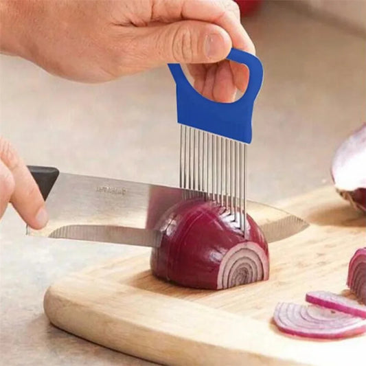 Multi-purpose Onion Cutter Stainless Steel Plastic Vegetable Slicer Tomato Cutter Metal Meat Needle Kitchen Accessories Gadgets