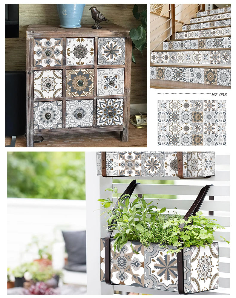 24pcs/set Light Color Tiles Sticker Wall Stickers Kitchen Bathroom Home Renovation Wallpaper Waterproof Self-adhesive Wall Decal