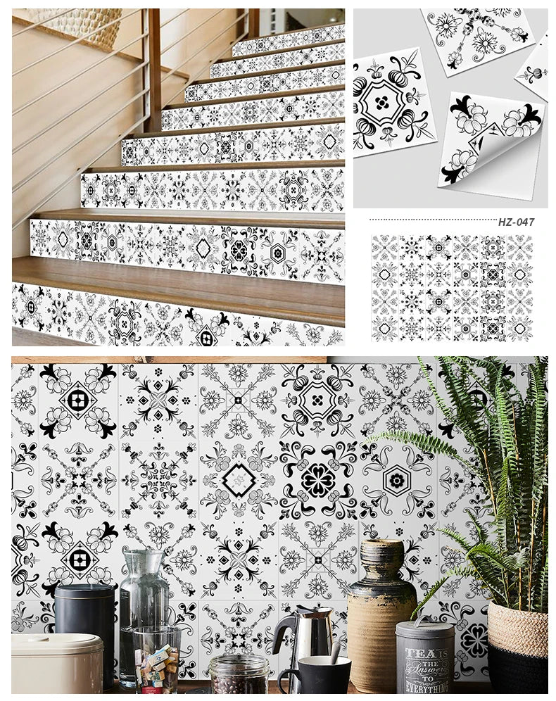 24pcs/set Light Color Tiles Sticker Wall Stickers Kitchen Bathroom Home Renovation Wallpaper Waterproof Self-adhesive Wall Decal