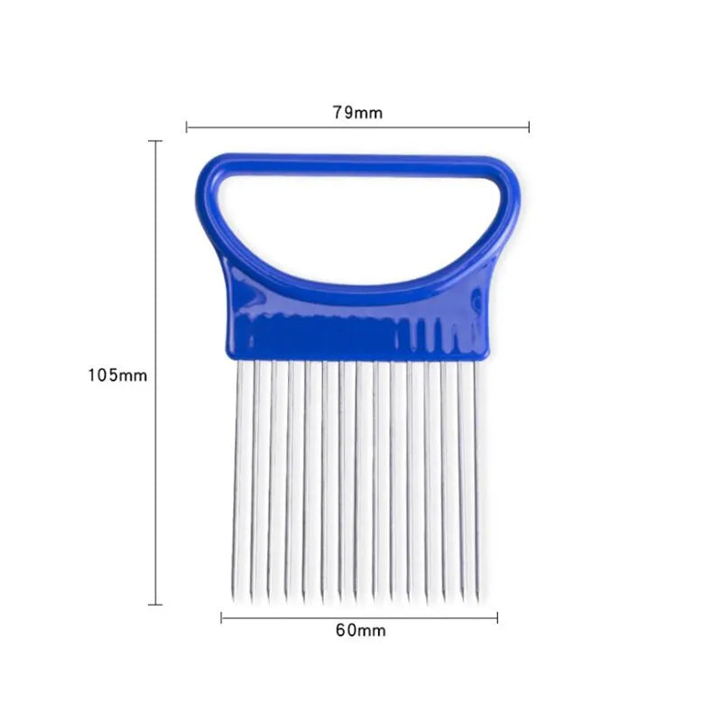 Multi-purpose Onion Cutter Stainless Steel Plastic Vegetable Slicer Tomato Cutter Metal Meat Needle Kitchen Accessories Gadgets