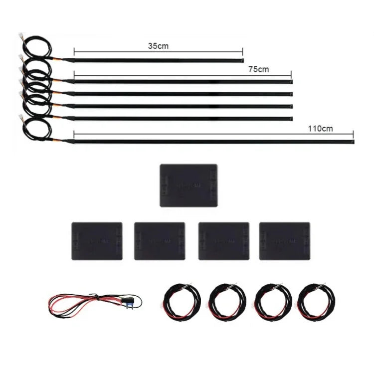 Kit Luci Ambientali Auto RGB LED - Striscia in Acrilico RGB Car Ambient Light