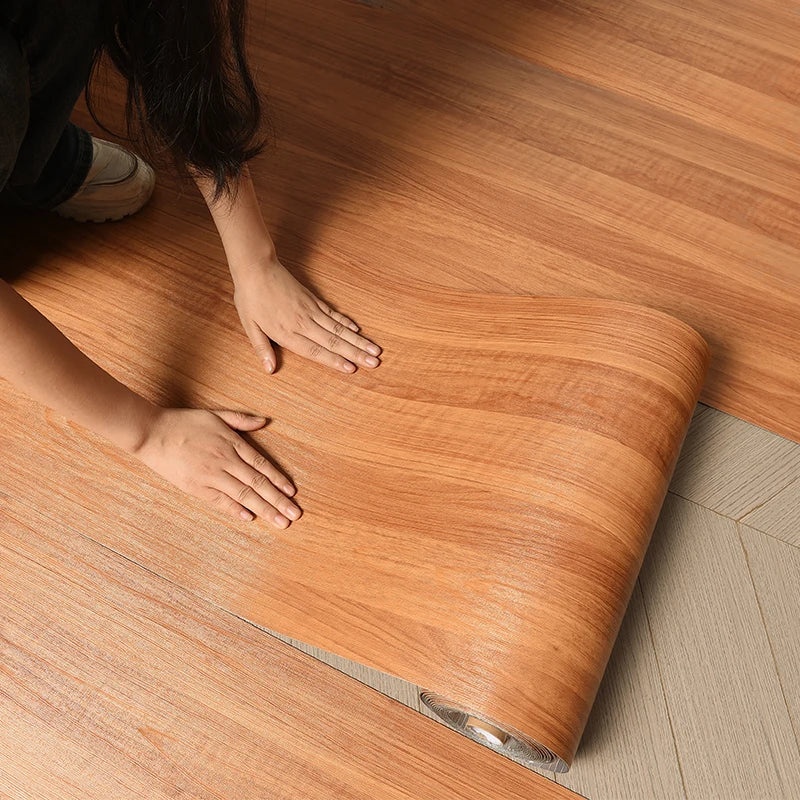 adesivi murali e pavimenti con motivo in legno carta da parati autoadesiva anti attrito adesivi in PVC resistenti e impermeabili per la decorazione domestica