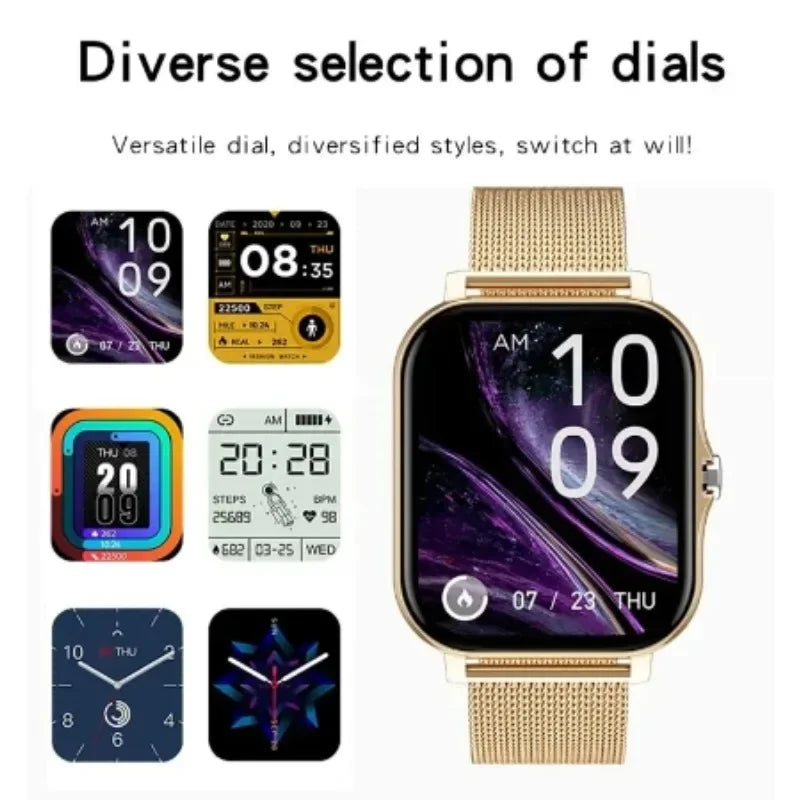 Orologio intelligente per telefono Android. Schermo a colori da 1,44 pollici Full Touch Chiamata Bluetooth Orologio intelligente Ricarica magnetica