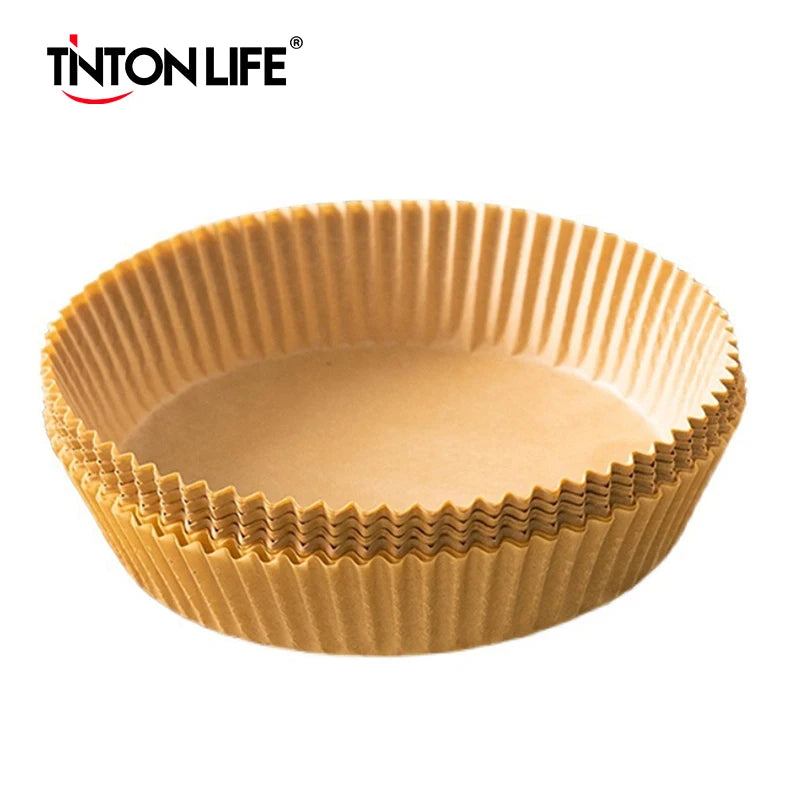 50 pz Friggitrice Ad Aria Usa E Getta Fodere di Carta Speciale Carta Da Forno A Prova di Olio Carta Assorbente Per AirFryer Micro-onde