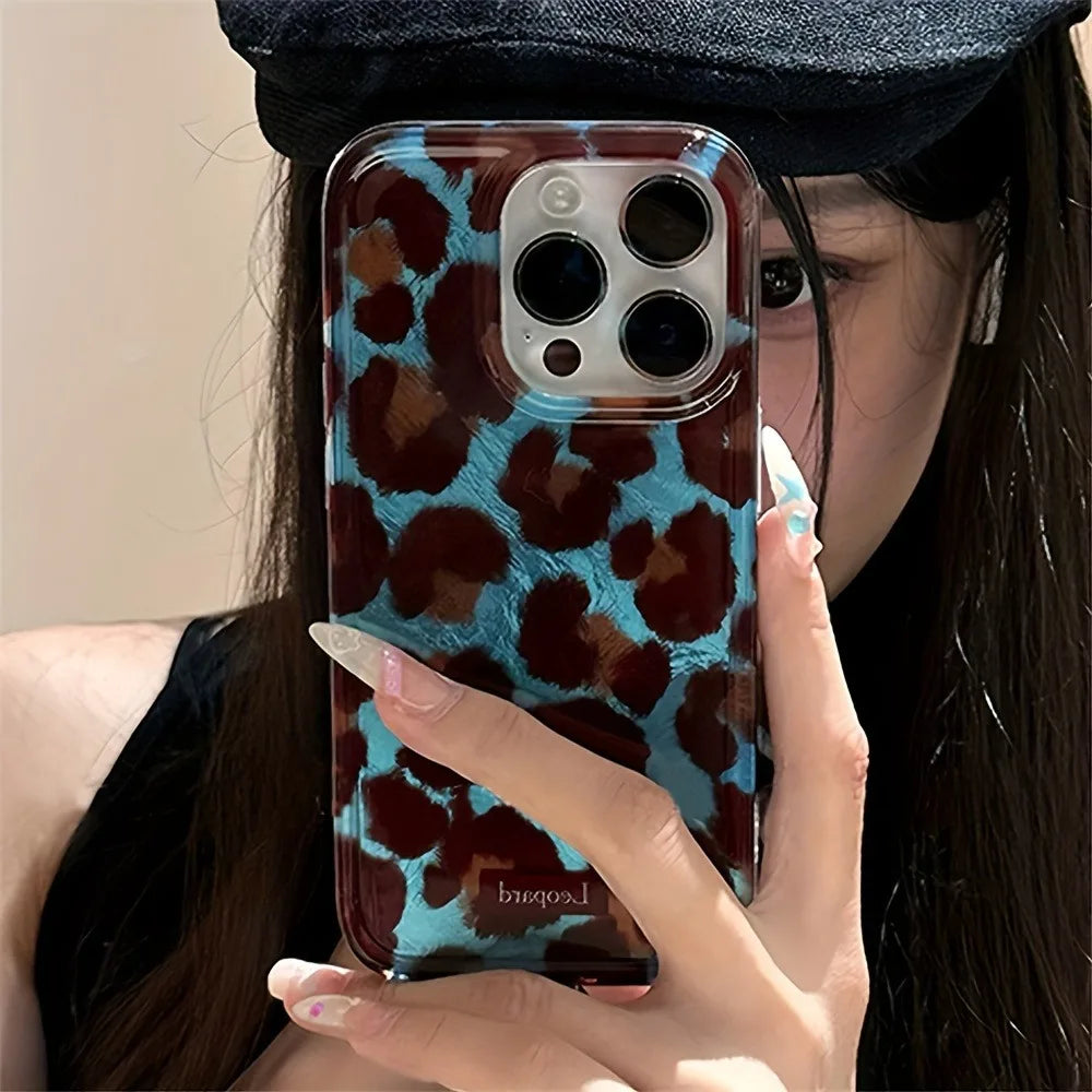 Custodia morbida per telefono con stampa leopardata semplice moda per custodie iPhone 17 iPhone 16 Pro Max 15 14 13 12 11 XS X XR 7 8 Plus Cover