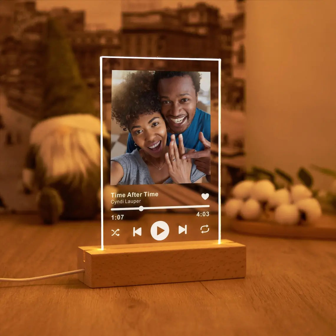 Luce notturna 3D personalizzata Lampada con foto e testo personalizzati Regali personalizzati per San Valentino, matrimonio, compleanno, lampada 3D a 7 colori