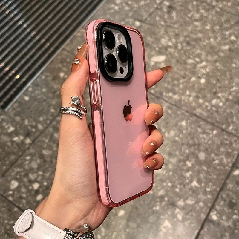Custodia trasparente di lusso per iPhone 15 14 13 12 11 Pro Max 7 8 Plus X Xs Max XR Cover in TPU trasparente antiurto
