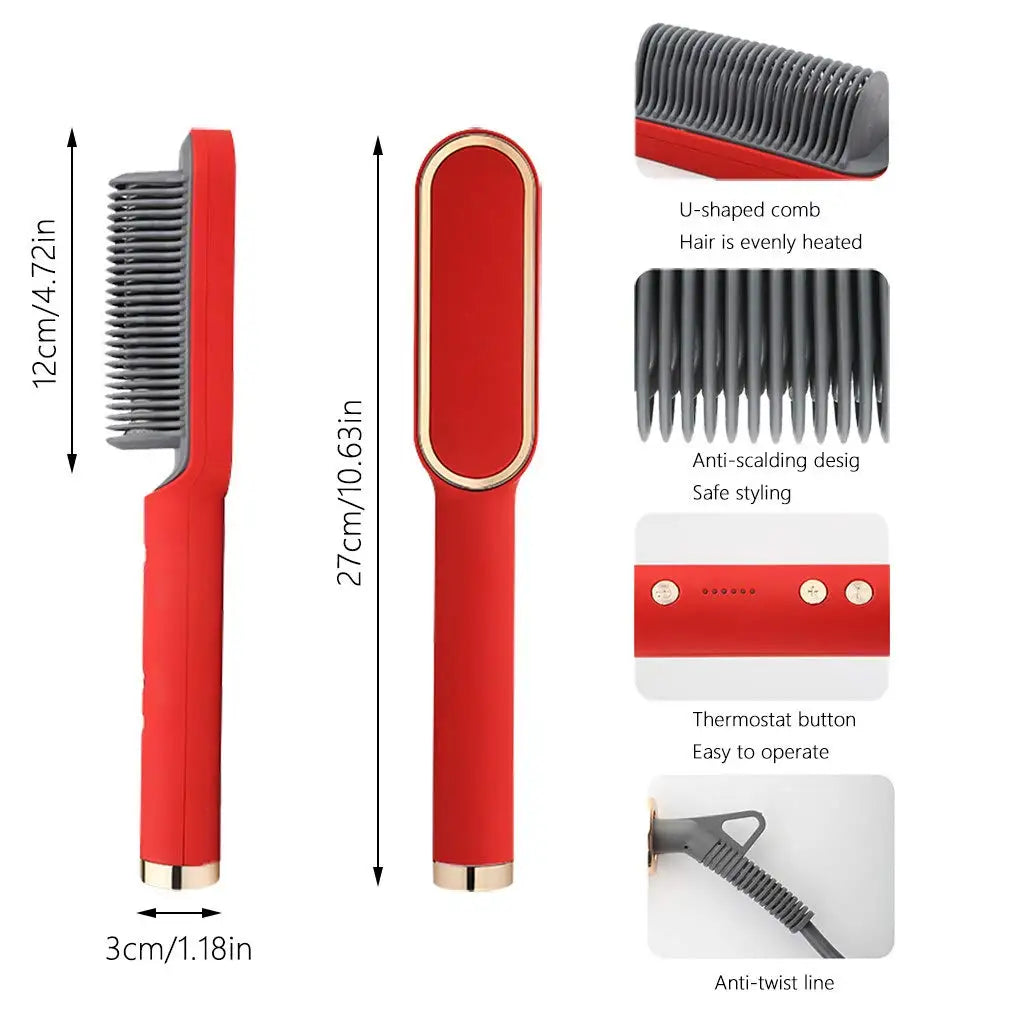 Piastra per capelli professionale a riscaldamento rapido elettrico pettine caldo piastra per capelli cura personale spazzola multifunzionale per acconciatura