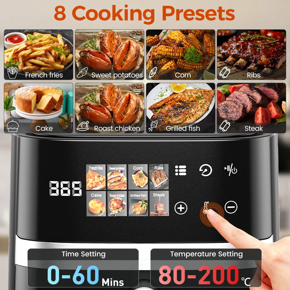 frigitrice ad aria 5.5l 8 in 1