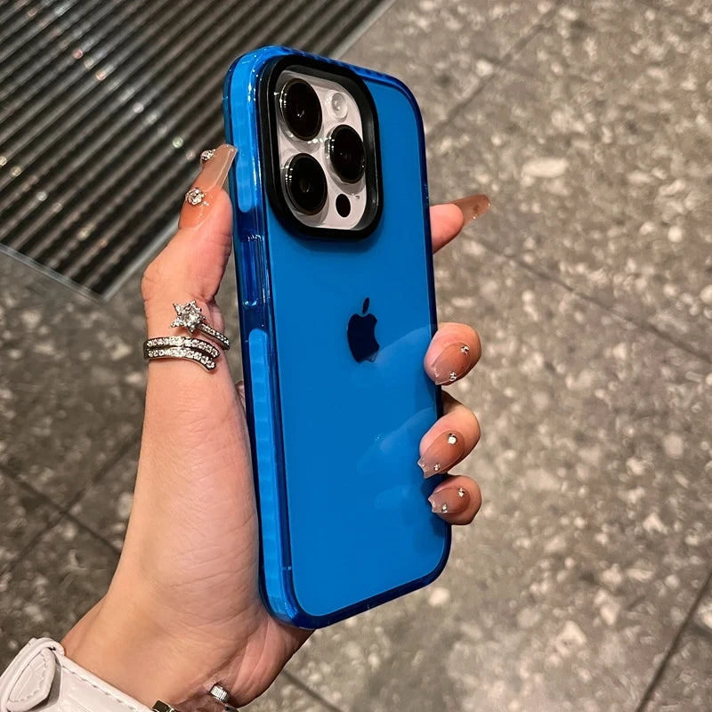 Custodia trasparente di lusso per iPhone 15 14 13 12 11 Pro Max 7 8 Plus X Xs Max XR Cover in TPU trasparente antiurto