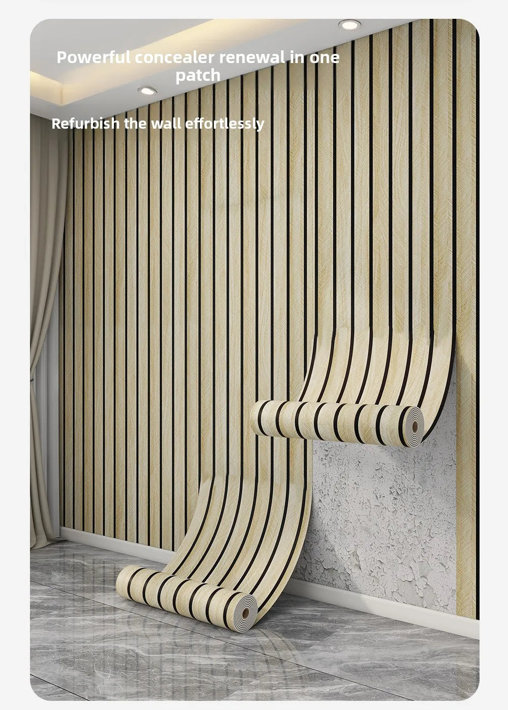 Adesivo Murale a Griglia in Legno Autoadesivo Decorazione di Sfondo per Camera da Letto Soggiorno Cucina Carta da Parati in PVC Impermeabile