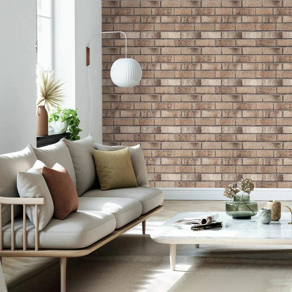 3D Wall Sticker Self-adhesive Faux Brick Wall Panel Peel and Stick Tile Backsplash for Kitchen Bedroom Waterproof Tile Sticker