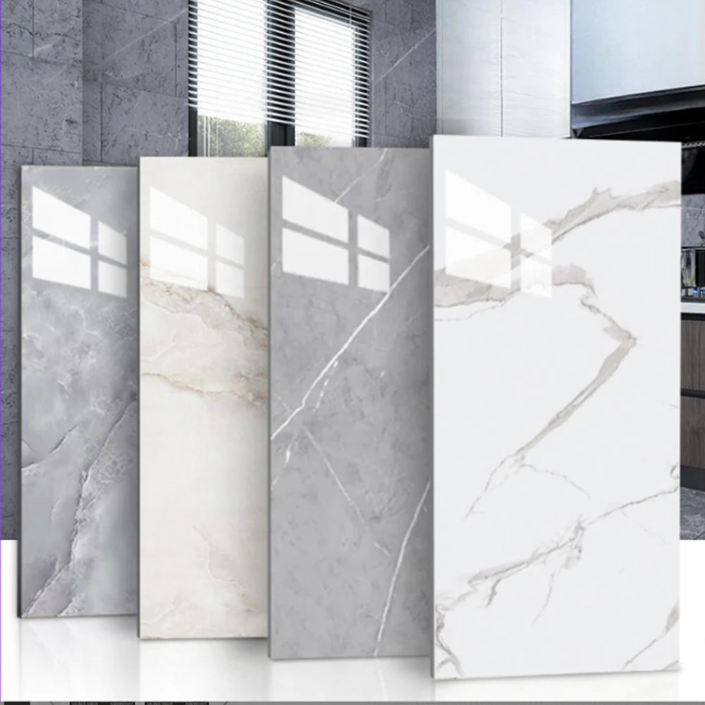 Piastrelle adesive effetto marmo grigio e bianco per pareti | Autoadesive