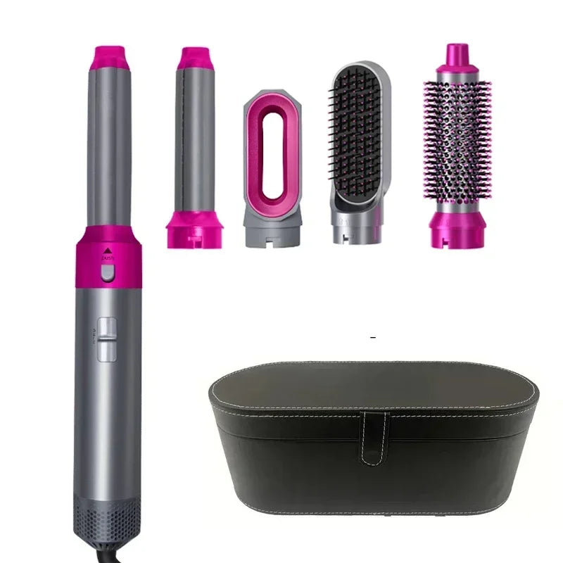 Asciugacapelli 5 in 1 Set pettine caldo Ferro arricciacapelli professionale Piastra per capelli Strumento per lo styling per asciugacapelli professionale per uso domestico