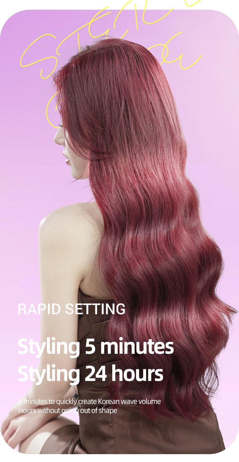 Bigodino automatico per capelli 28mm/32mm Ferro arricciacapelli a onda grande Anione Riscaldamento rapido Bigodini per styling professionale Bacchetta arricciacapelli Ondeggiatore per capelli