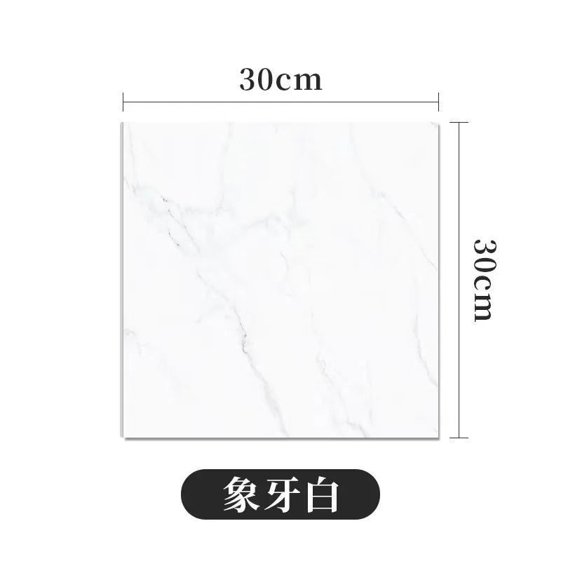10/30/50PCS Thickened Self-adhesive Decor Wall Sticker Marble Tile Floor Sticker PVC Waterproof Toilet Kitchen Home Floor