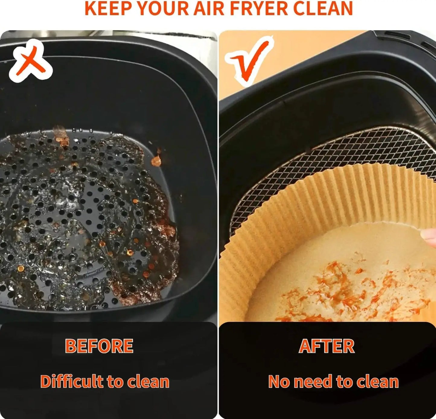 100 pz Friggitrice Ad Aria Fodere di Carta Usa E Getta Friggitrice Fodere Carta Pergamena A Prova di Olio A Prova di Acqua Food Grade Teglie Airfryer