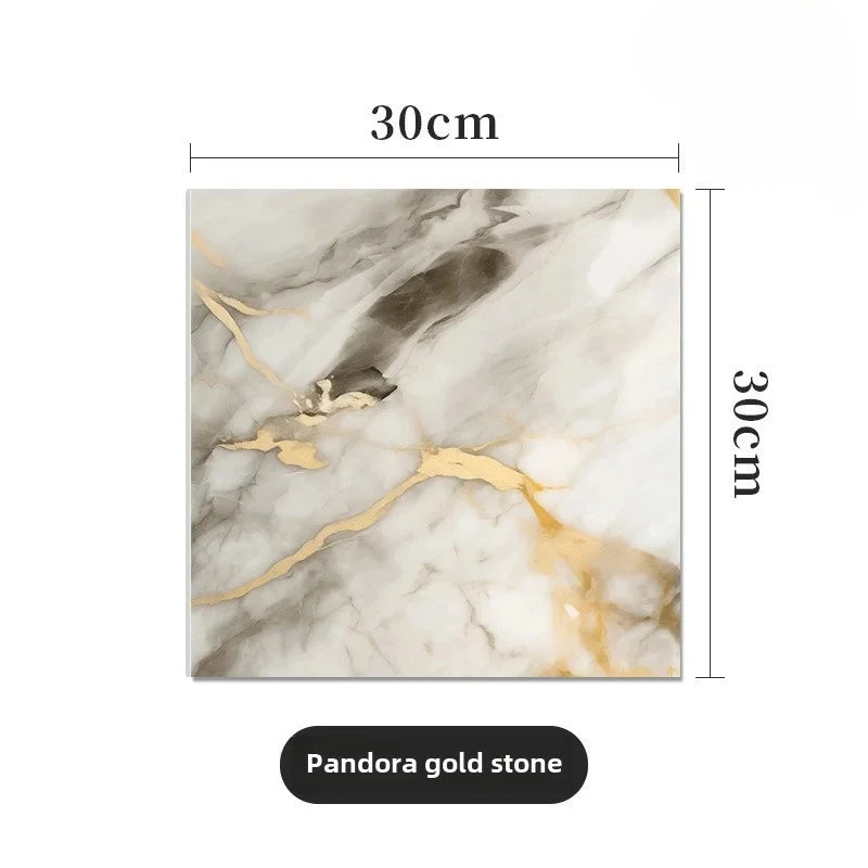 10/30/50PCS Thickened Self-adhesive Decor Wall Sticker Marble Tile Floor Sticker PVC Waterproof Toilet Kitchen Home Floor
