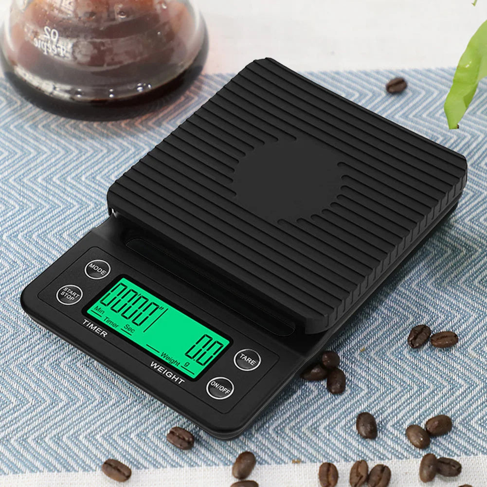 Bilancia da caffè da cucina LCD da 5/3 kg con display digitale temporizzato, timer, strumento per il peso del caffè, bilancia LCD di precisione di misurazione ad alta precisione