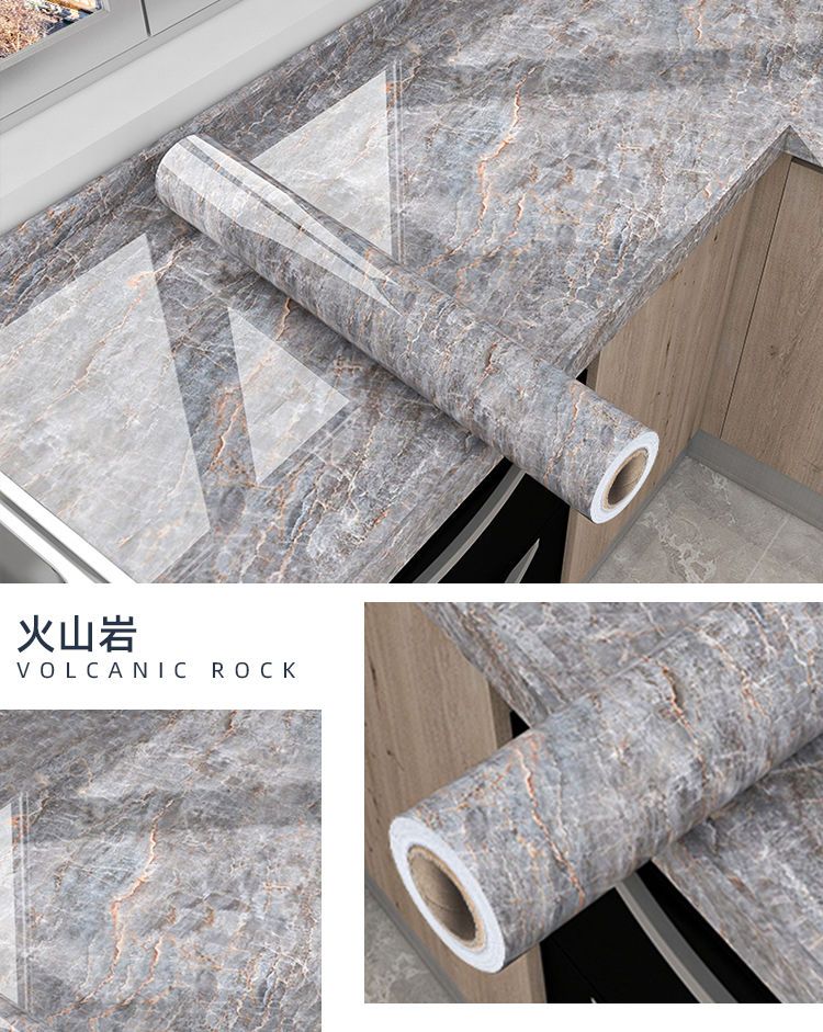 Thick Oil Proof Wall Stickers Waterproof Foil Wallpaper Marble Self Adhesive Removable Contact Paper for Bathroom Decor Kitchen