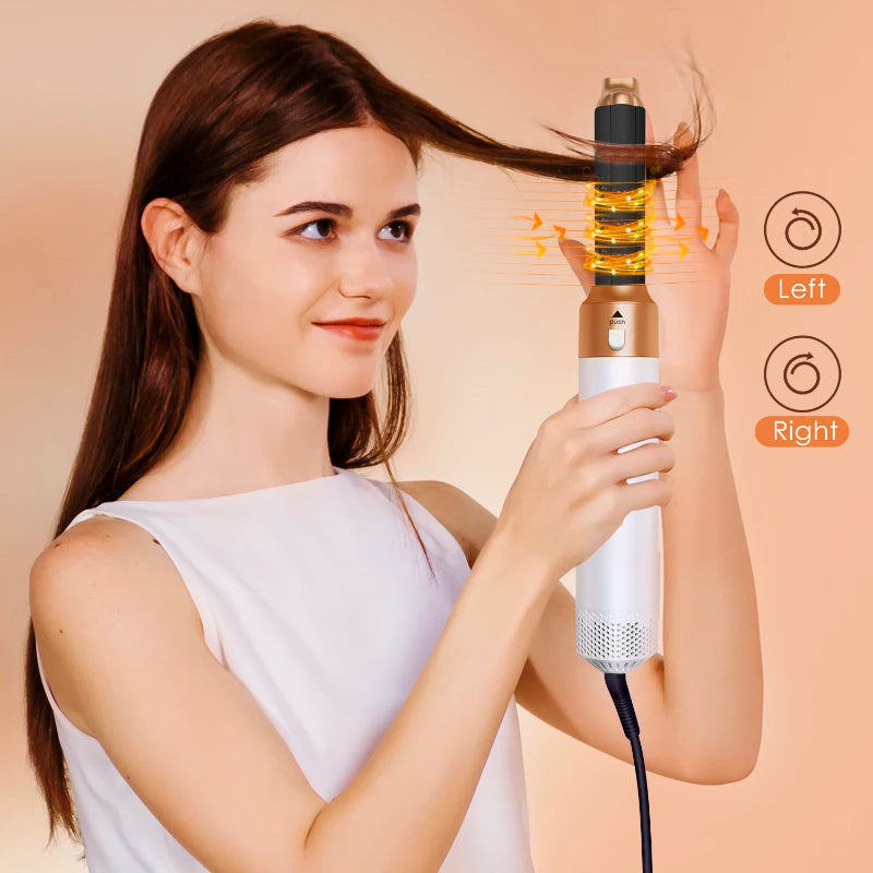 Asciugacapelli 5 in 1 Set pettine caldo Ferro arricciacapelli professionale Piastra per capelli Strumento per lo styling per asciugacapelli professionale per uso domestico