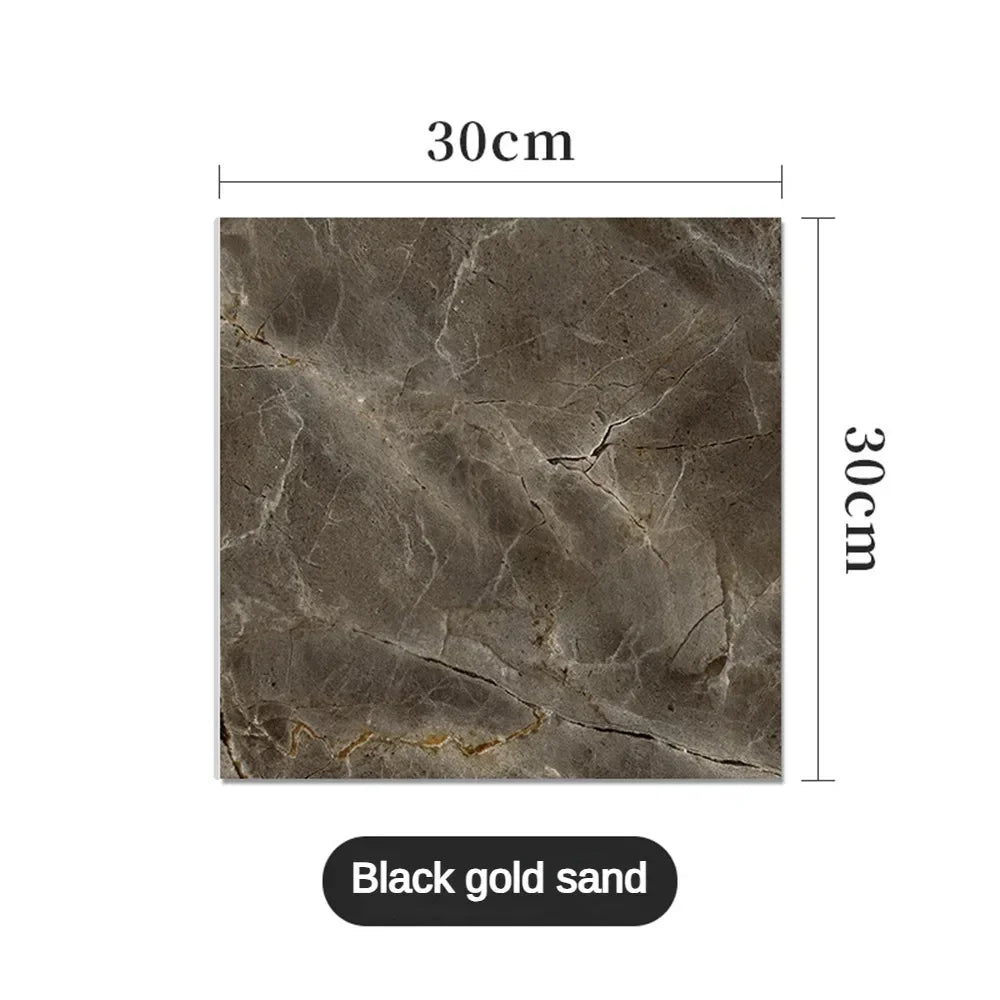 10/30/50PCS Thickened Self-adhesive Decor Wall Sticker Marble Tile Floor Sticker PVC Waterproof Toilet Kitchen Home Floor