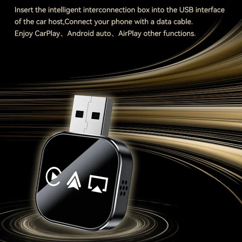 Adattatore Wireless 3-in-1: CarPlay, Android Auto e Mirror Link – Convertitore USB Plug & Play