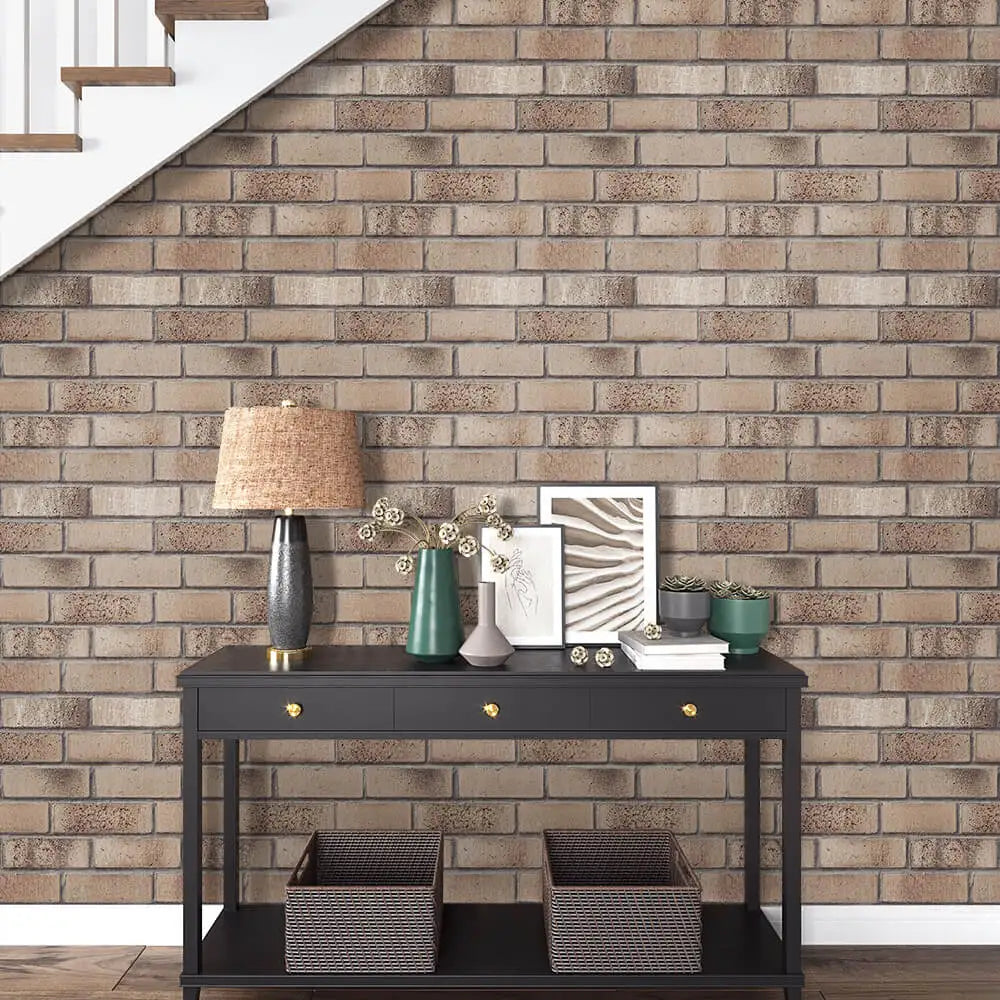 3D Wall Sticker Self-adhesive Faux Brick Wall Panel Peel and Stick Tile Backsplash for Kitchen Bedroom Waterproof Tile Sticker