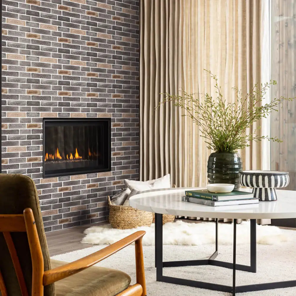 3D Wall Sticker Self-adhesive Faux Brick Wall Panel Peel and Stick Tile Backsplash for Kitchen Bedroom Waterproof Tile Sticker