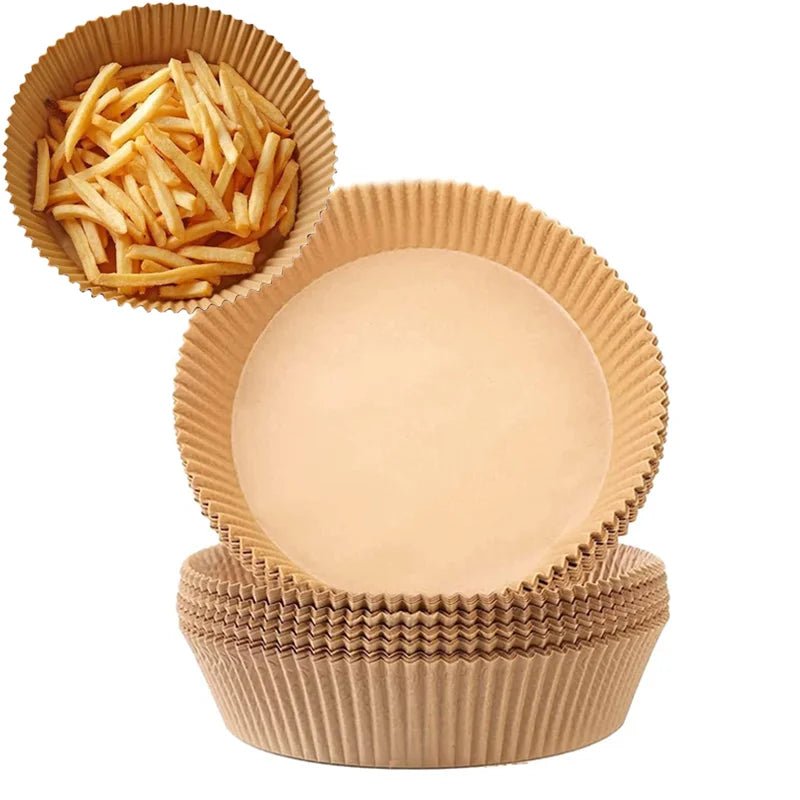 100 pz Friggitrice Ad Aria Fodere di Carta Usa E Getta Friggitrice Fodere Carta Pergamena A Prova di Olio A Prova di Acqua Food Grade Teglie Airfryer