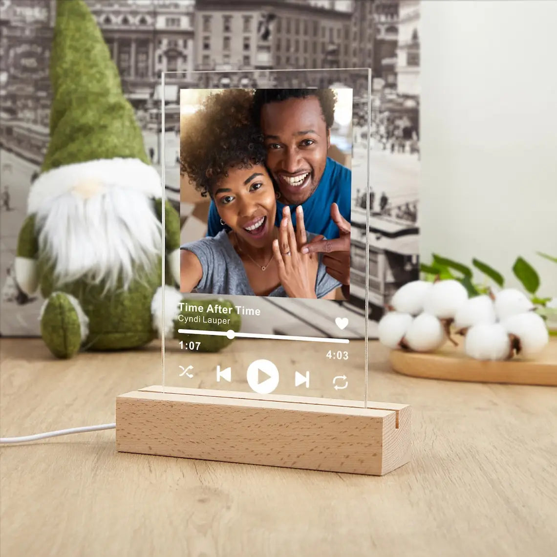 Luce notturna 3D personalizzata Lampada con foto e testo personalizzati Regali personalizzati per San Valentino, matrimonio, compleanno, lampada 3D a 7 colori