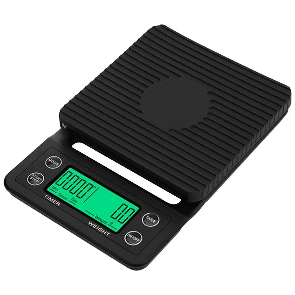 Bilancia da caffè da cucina LCD da 5/3 kg con display digitale temporizzato, timer, strumento per il peso del caffè, bilancia LCD di precisione di misurazione ad alta precisione