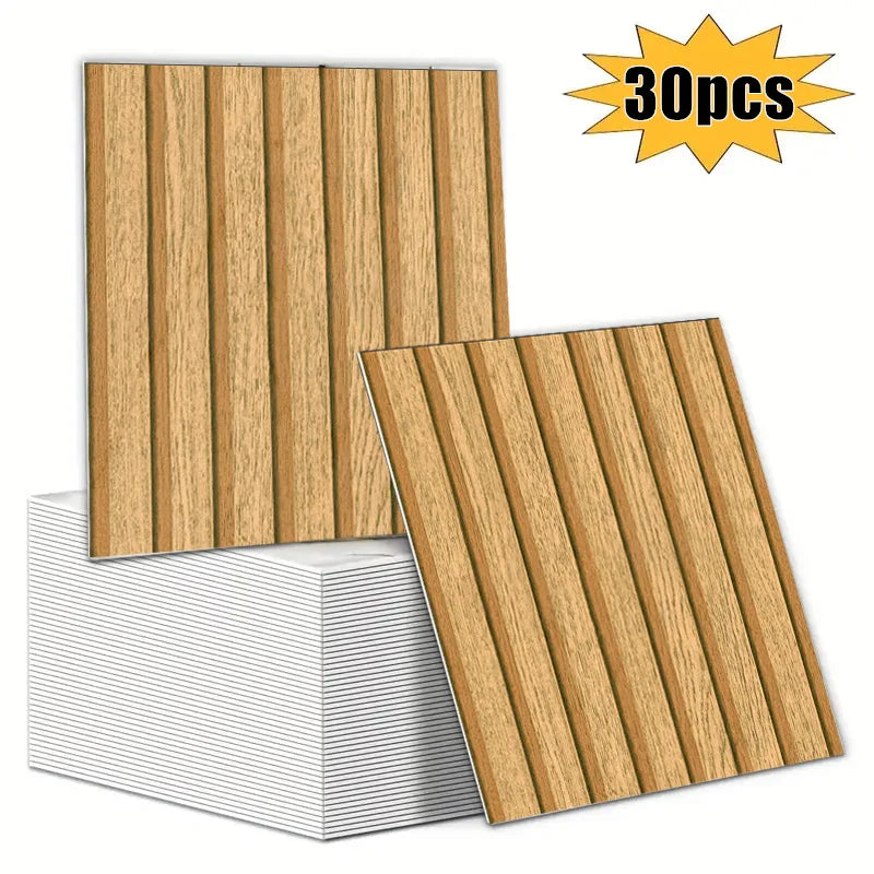 Adesivo per piastrelle da parete in legno Grand Wallpfoor rimovibile Adesivi murali autoadesivi in legno per la decorazione della parete della cucina della camera da letto del soggiorno